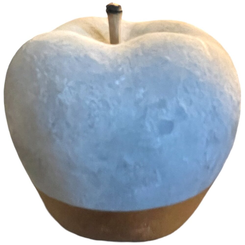 Concrete Apple Metallic Gold Paperweight Bookend Boho Decor 3.5" tall x 4" wide